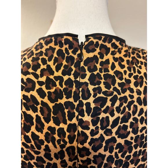 J Crew | Leopard Print Sleeveless Sheath Dress  | 6 - Picture 12 of 15